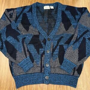 Vintage Clothing Cardigan Sweater - Robert Bruce - size M Multi-Color